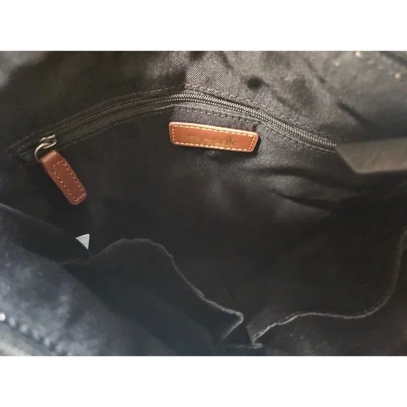 The Sak Crochet Crossbody Bag Women Medium Black Excellent Tassel Charm Zipper - Picture 4 of 7